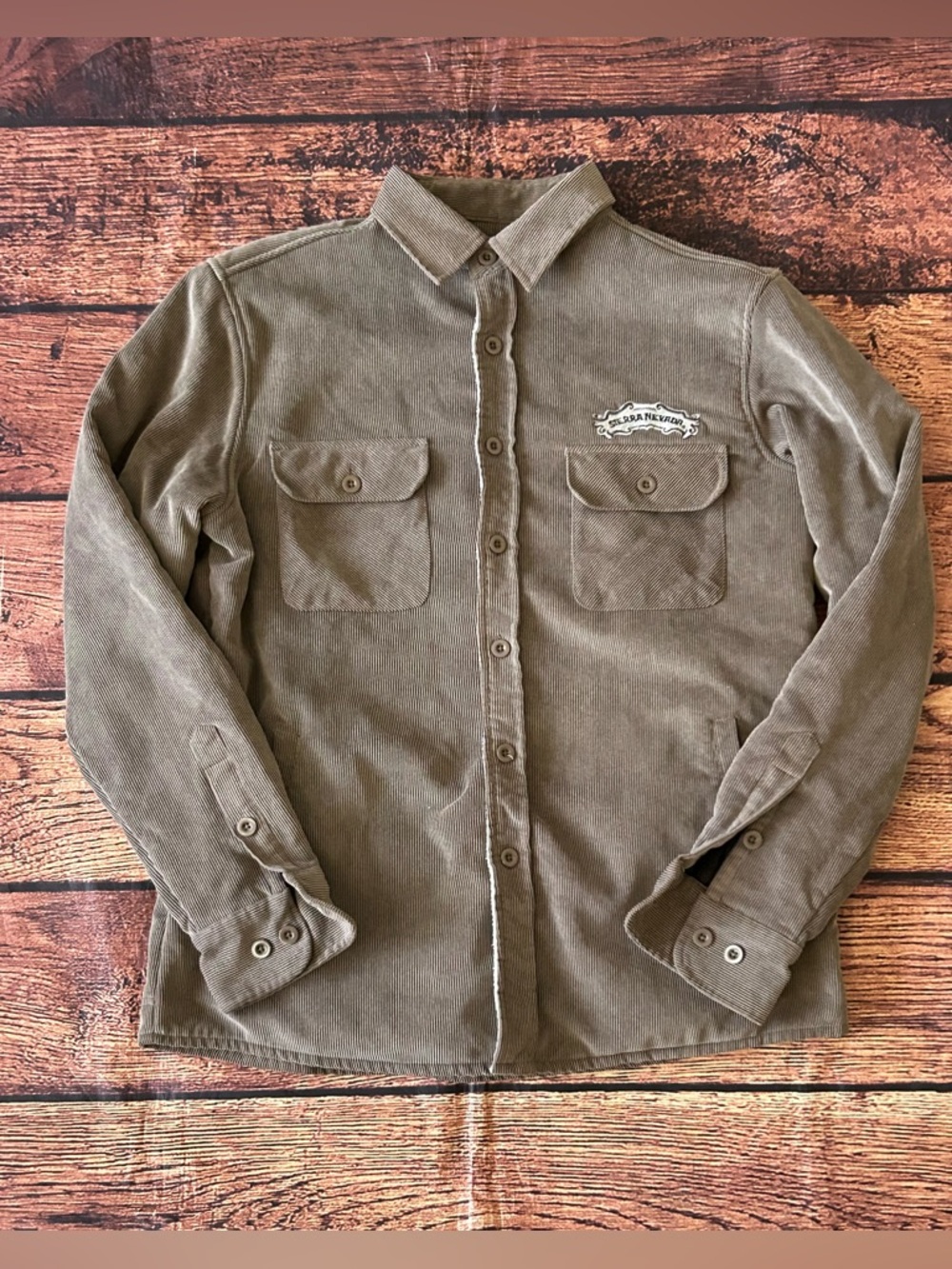 Vintage Sierra Nevada Brewing Co. Button Front Lined Winter Coat Men Medium